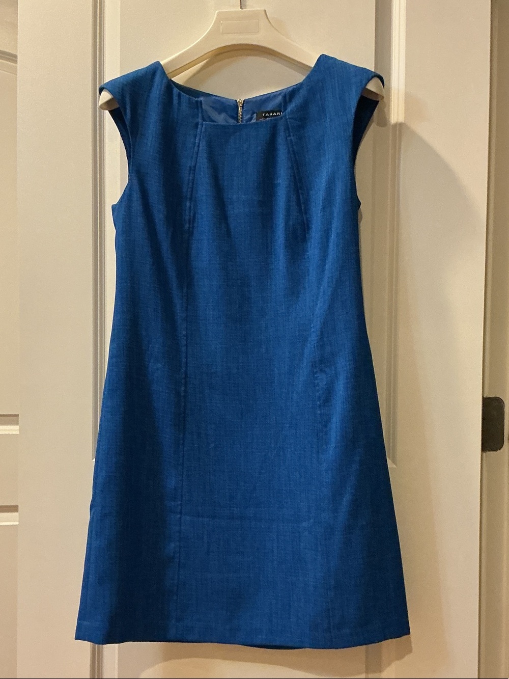 TAHARI Classic Blue Sleeveless Mini Dress